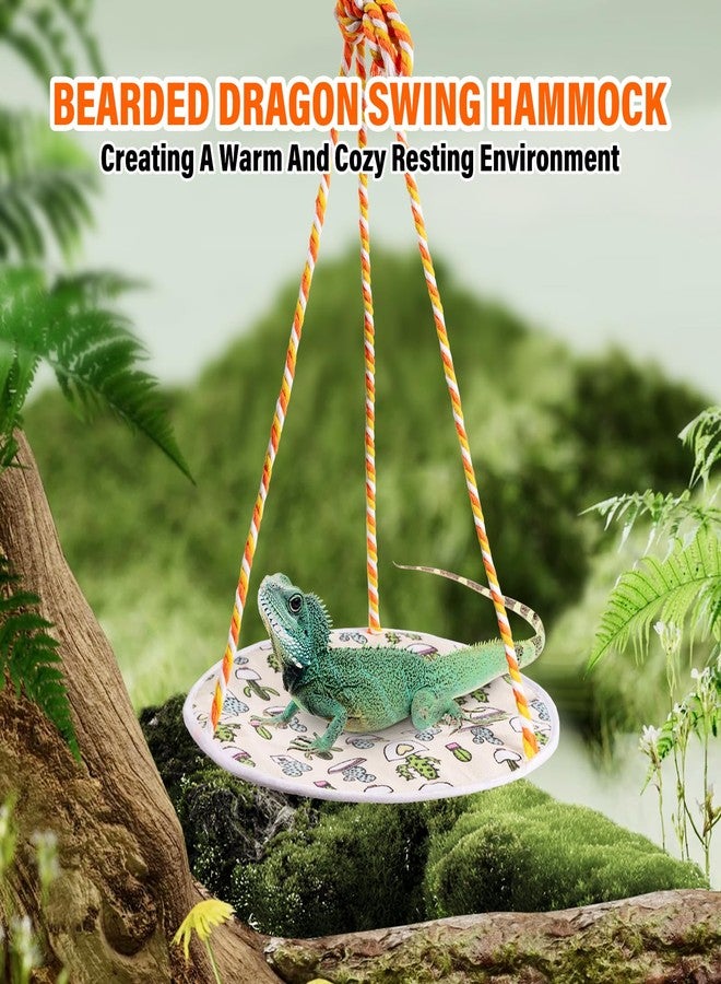 أرجوحة Swirge Lizard Swing Hammock، مقاس 15.7 × 9.8 بوصة، أرجوحة تسلق معلقة للزواحف، مناسبة للتنين الملتحي، والسحلية، والوزغة، والثعبان (نبات الصبار الأخضر) - Image 5